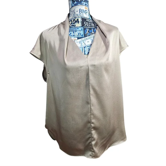 MOTF Gold Cap Sleeve Tank Blouse XL - Picture 1 of 8